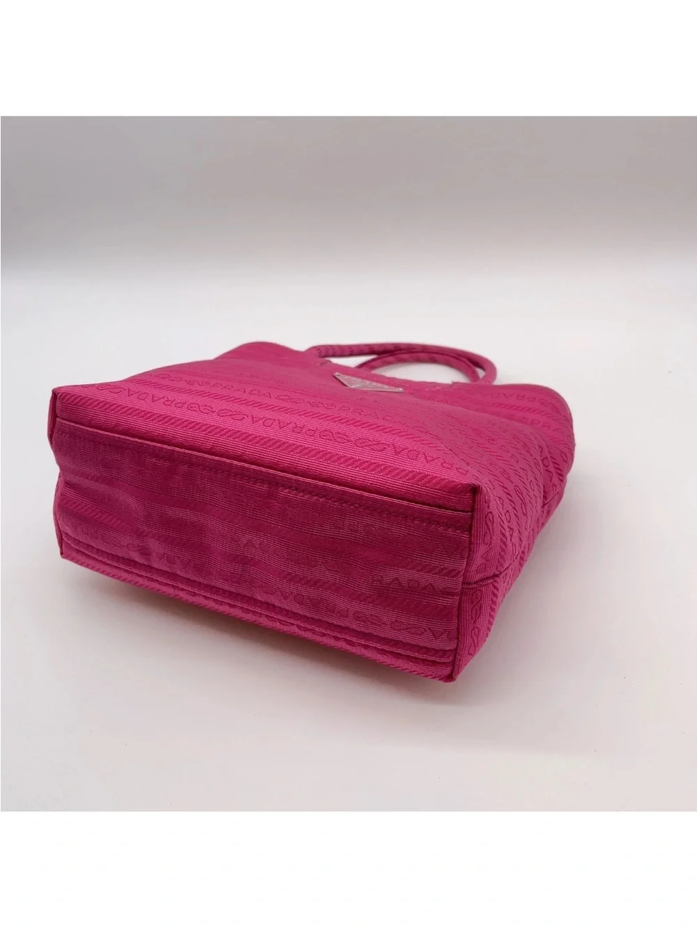Prada Fuchsia Mini Nylon Logo Tote bag - Picture 6 of 12